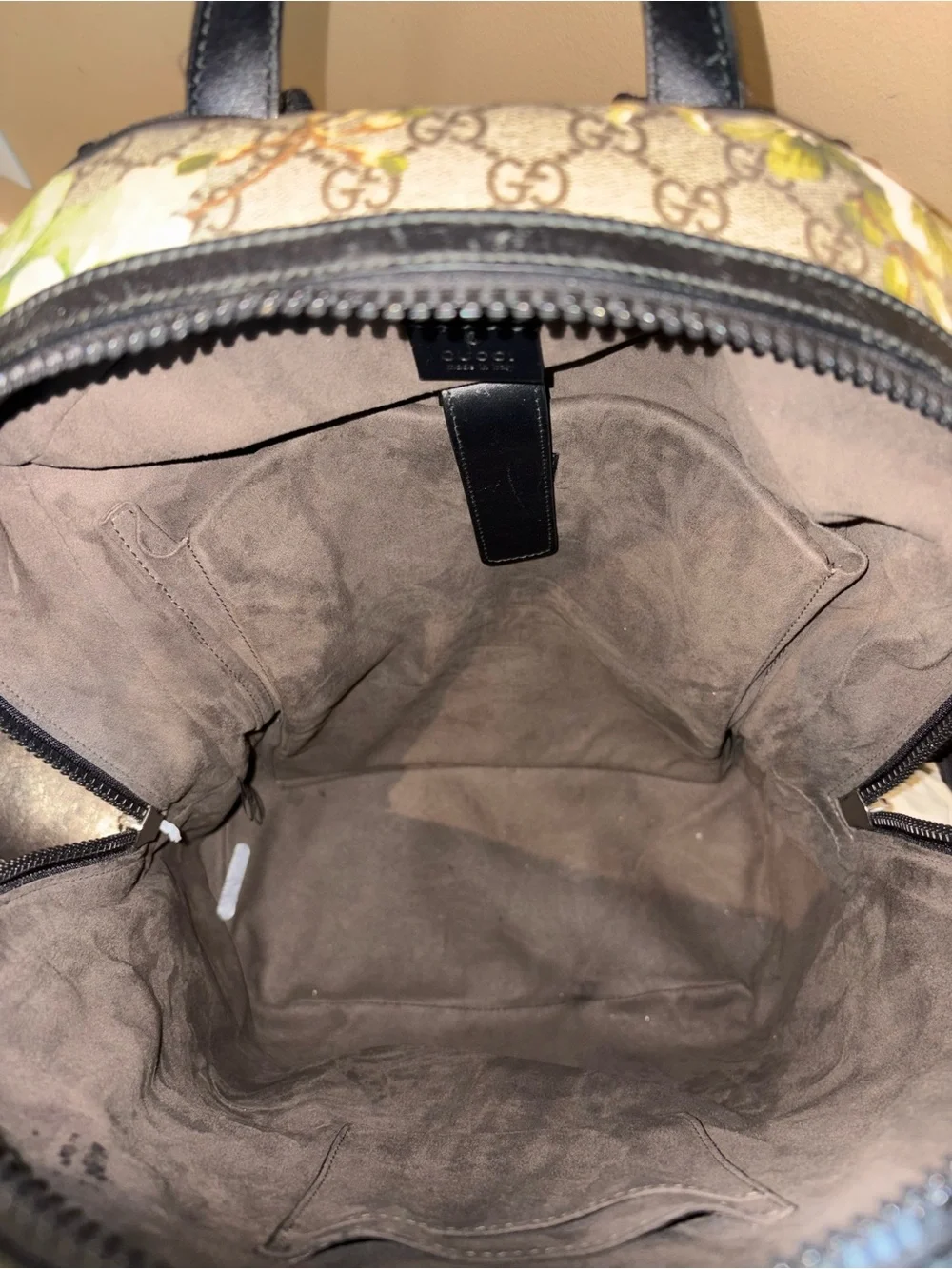 Gucci Floral GG Canvas Backpack - Green, Beige, Brown